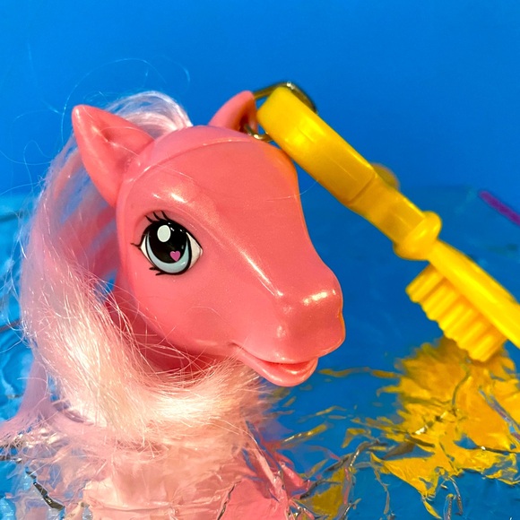 MY LITTLE PONY G3 VTG 2003 PINKIE PIE PONY HEAD CLIP ON POP TOPPERS OR KEYCHAIN - Picture 9 of 11